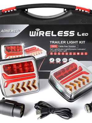 LED Wireless Magnetic Trailer Rear Lights Kit new