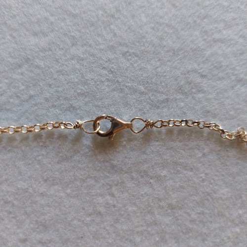 Silver pendant with 925 chain, handmade with liquid glass technique