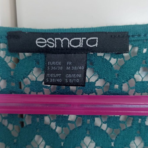Maxi dress Esmara like new, petrol with lace top