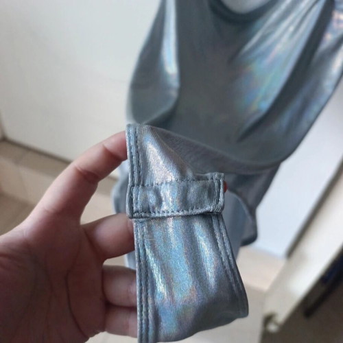 Calliope bodysuit size L new, gray and silver
