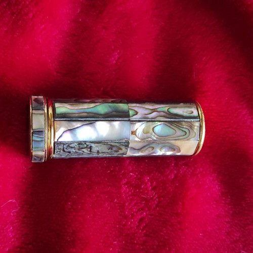 Lipstick case used from 1950s mother-of-pearl