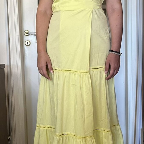 ZINI Boutique Maxi Dress lemon yellow, like new