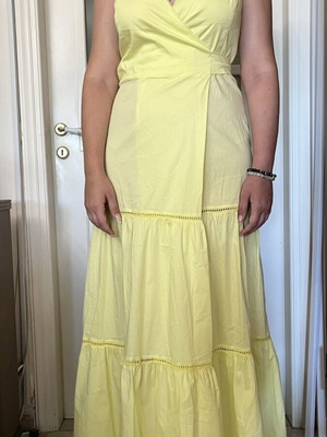 ZINI Boutique Maxi Dress lemon yellow, like new