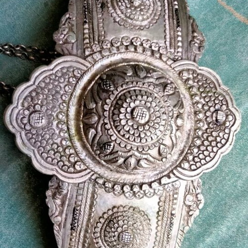 Authentic Antique Silver Buckle 30cm, like new, 19th century