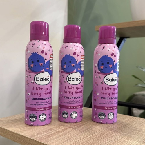 Balea I Like You Berry Much Shower Foam set of 3 new
