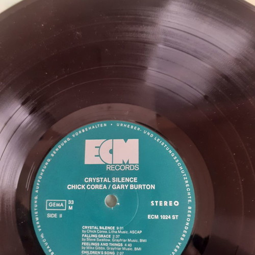 Gary Burton and Chick Corea Crystal Silence vinyl used, jazz