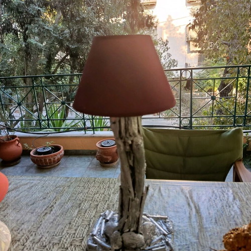 Handmade table lamp with driftwood and wild wood new