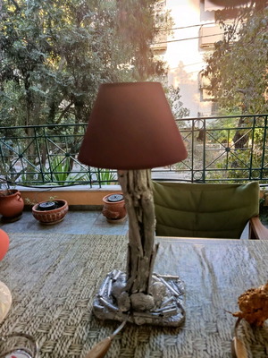 Handmade table lamp with driftwood and wild wood new