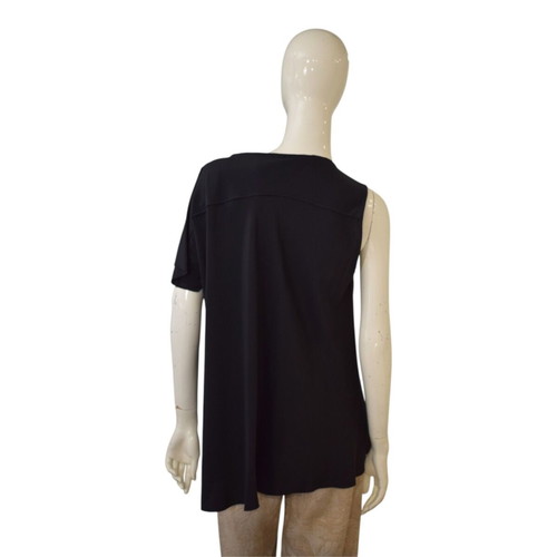 3.1 Phillip Lim Black Asymmetric Draped Sleeveless Blouse US 6 Medium