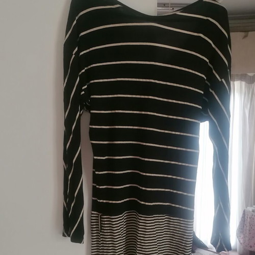 Elastic blouse dress black and gold batik used