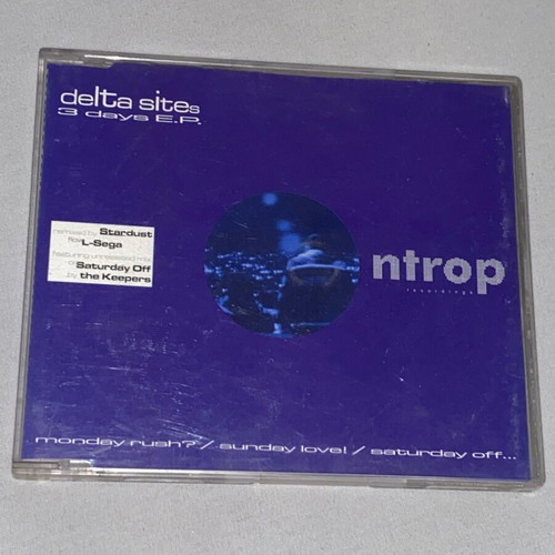 Delta Sites 3 Days E.P. CD like new, electronic tech house