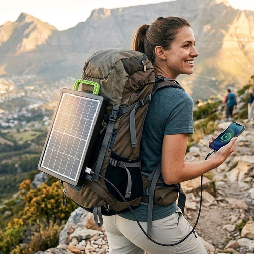 Ηλιακό Power Station 10.000mAh 15W με LED φωτισμό και USB Type-C