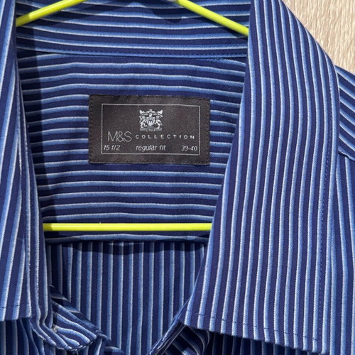 Striped shirt Marks & Spencer regular fit XL like new, blue