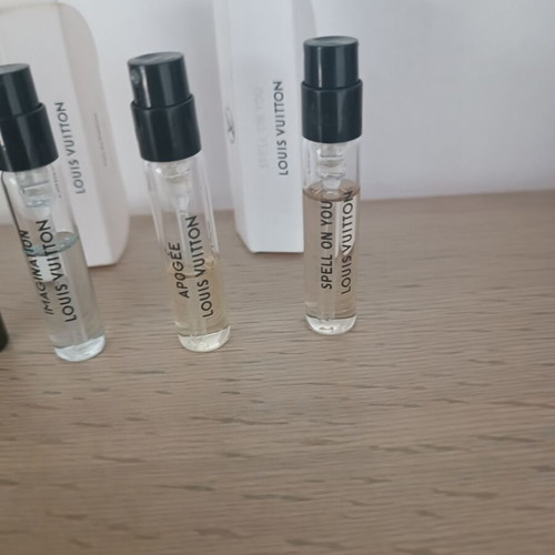 Louis Vuitton perfume set with Fleur du Desert, Spell On You and Apogee