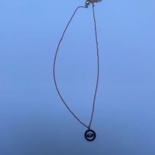 Evil Eye Necklace in Rose Gold Stainless Steel like new