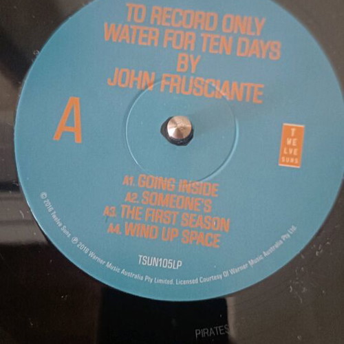 John Frusciante To Record Only Water for Ten Days 2xLP near mint