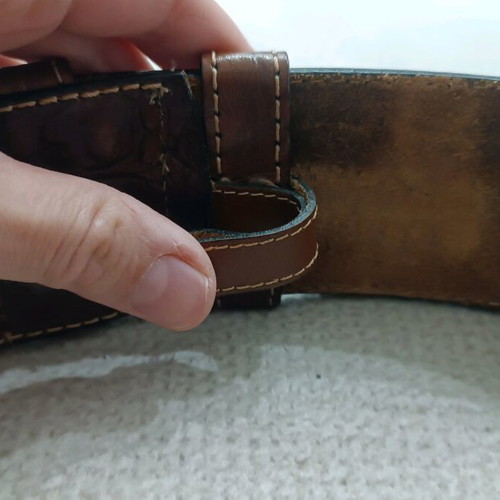 Marja Kurki leather belt brown like new, size 80