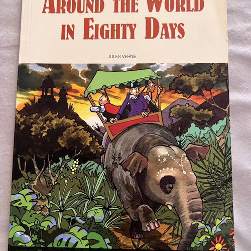 Educational classic literature books for children learning English, used, set of 5 with watercolor pencils