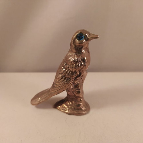 Vintage brass bird miniature
