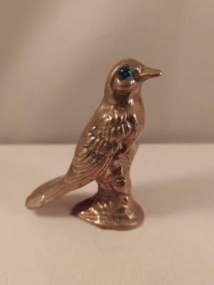 Vintage brass bird miniature