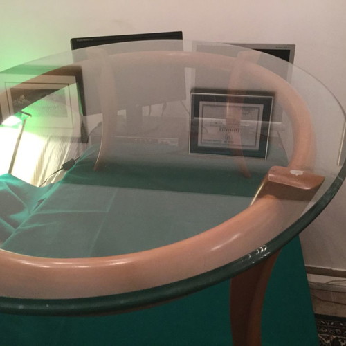 Coffee tables used with wooden frame and glass