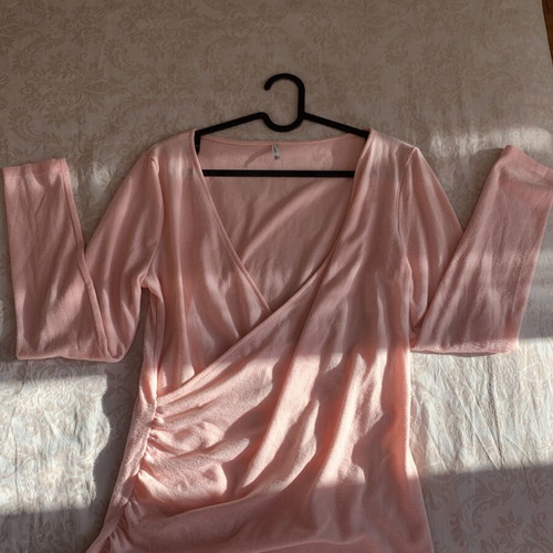 Only pink wrap blouse size M used