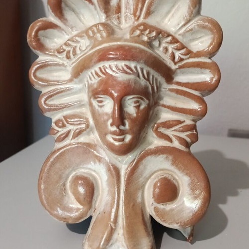 Akrokeramo traditional decorative element made of clay, like new