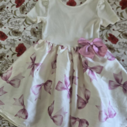 H&M dress like new, sizes 134/140, white and pink