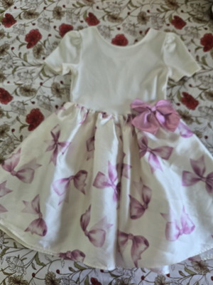H&M dress like new, sizes 134/140, white and pink