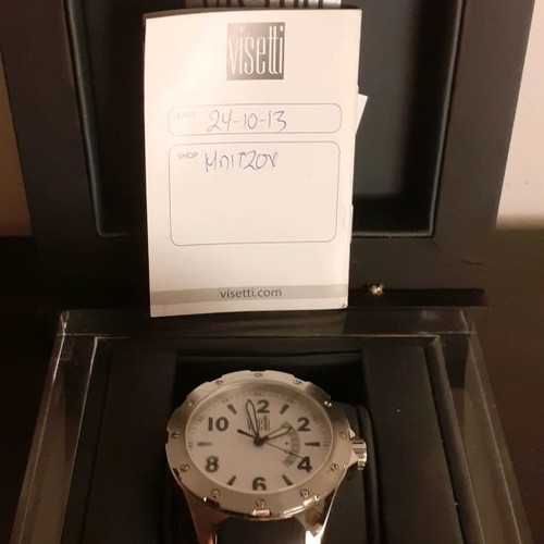Visetti wristwatch men's used, waterproof, stainless steel