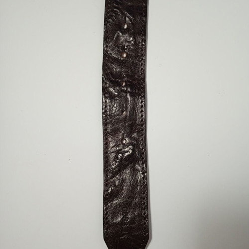 Hugo Boss leather men's belt with metal buckle 100cm used, brown