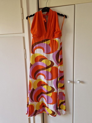 Le Vertige summer backless dress, size S, yellow and orange