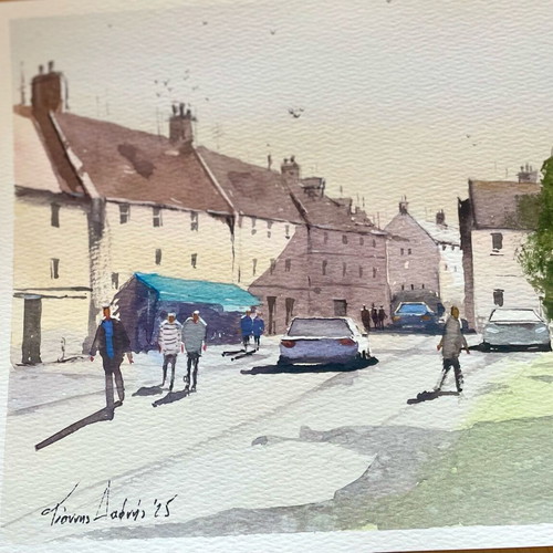 Watercolor artwork hand-painted 29.5x20.5 cm new
