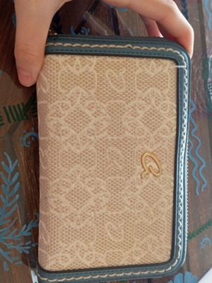 Axel women's wallet new, beige and blue