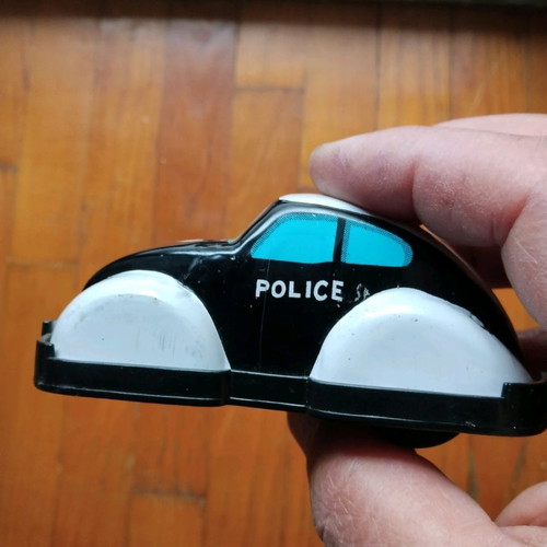 Tin toy used, wind-up police car from 1970s Japan