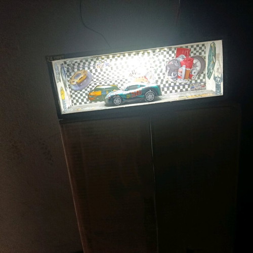Table lamp made to order with 18 hidden LED lights