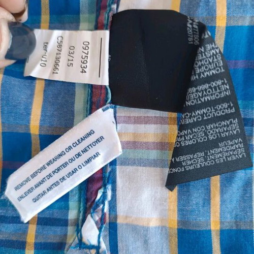 Tommy Hilfiger boys' checkered shirt like new, age 6-7