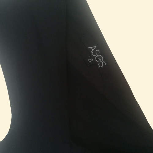 Black ASOS mini dress with square neckline like new, Small