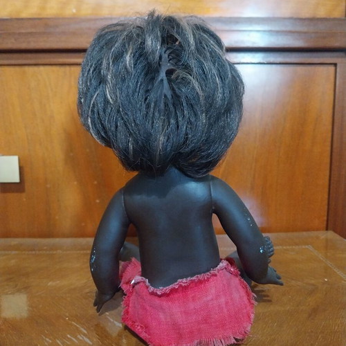 African doll used from the 1960s, height 35 cm