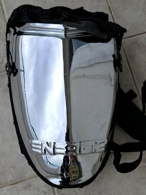 Energie backpack daily use like new, silver mirror design (~15L)