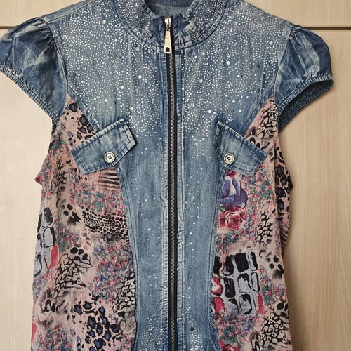 Redial blouse used, size M, blue multicolor