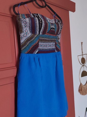 Mini dress Staring at Stars strapless, like new, size XS, blue