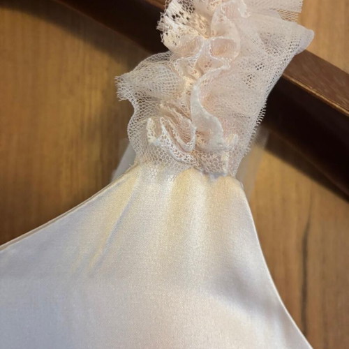 Handmade baptism dress with bow for girls, like new