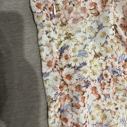 H&M Asymmetric Open-Shoulder Midi Dress Floral, size L