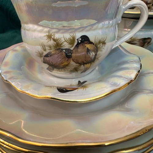 Soviet Birds Korosten Porcelain Set like new for 5 persons
