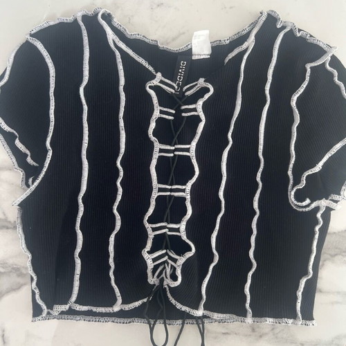 H&M Sexy Short Crop Top like new, Black, Size XS/S