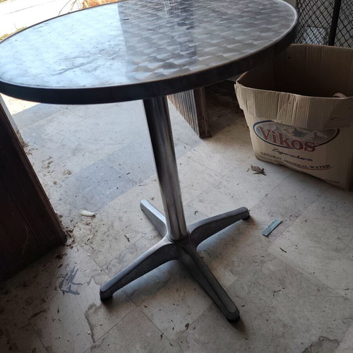 Round galvanized table 60 cm, like new, pack of five