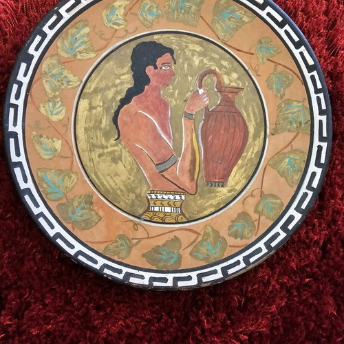 Decorative clay plate like new