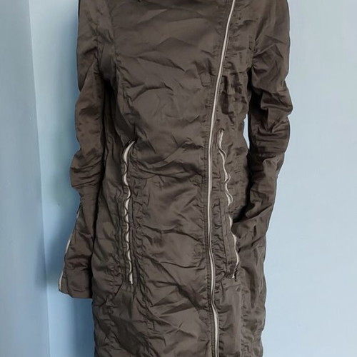 Marc Cain sports designer trench coat, asymmetrical long style