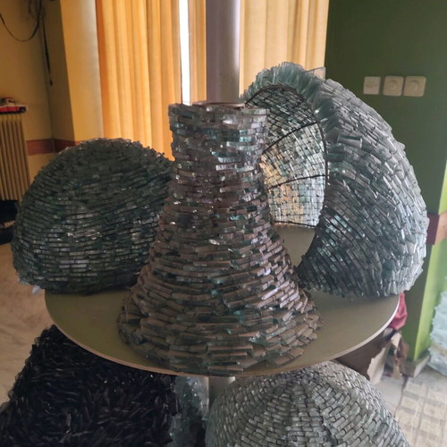 Handmade wall light composition like new